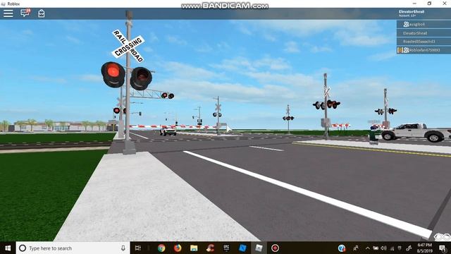 Visger Road Railroad Crossing, Union Pacific Intermodel Train (ROBLOX) смотреть онлайн