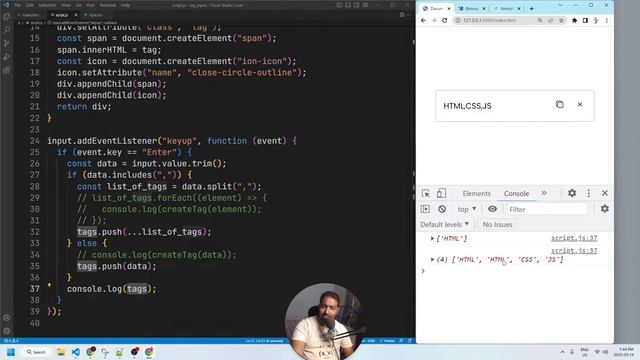 Custom Tag TextBox Pure JavaScript | Tutor Joes | Tamil | Project - 20 /100 смотреть онлайн