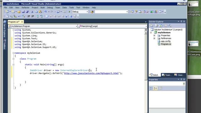 Selenium 2.0 WebDriver with Visual Studio, CSharp & IE - Getting Started смотреть онлайн