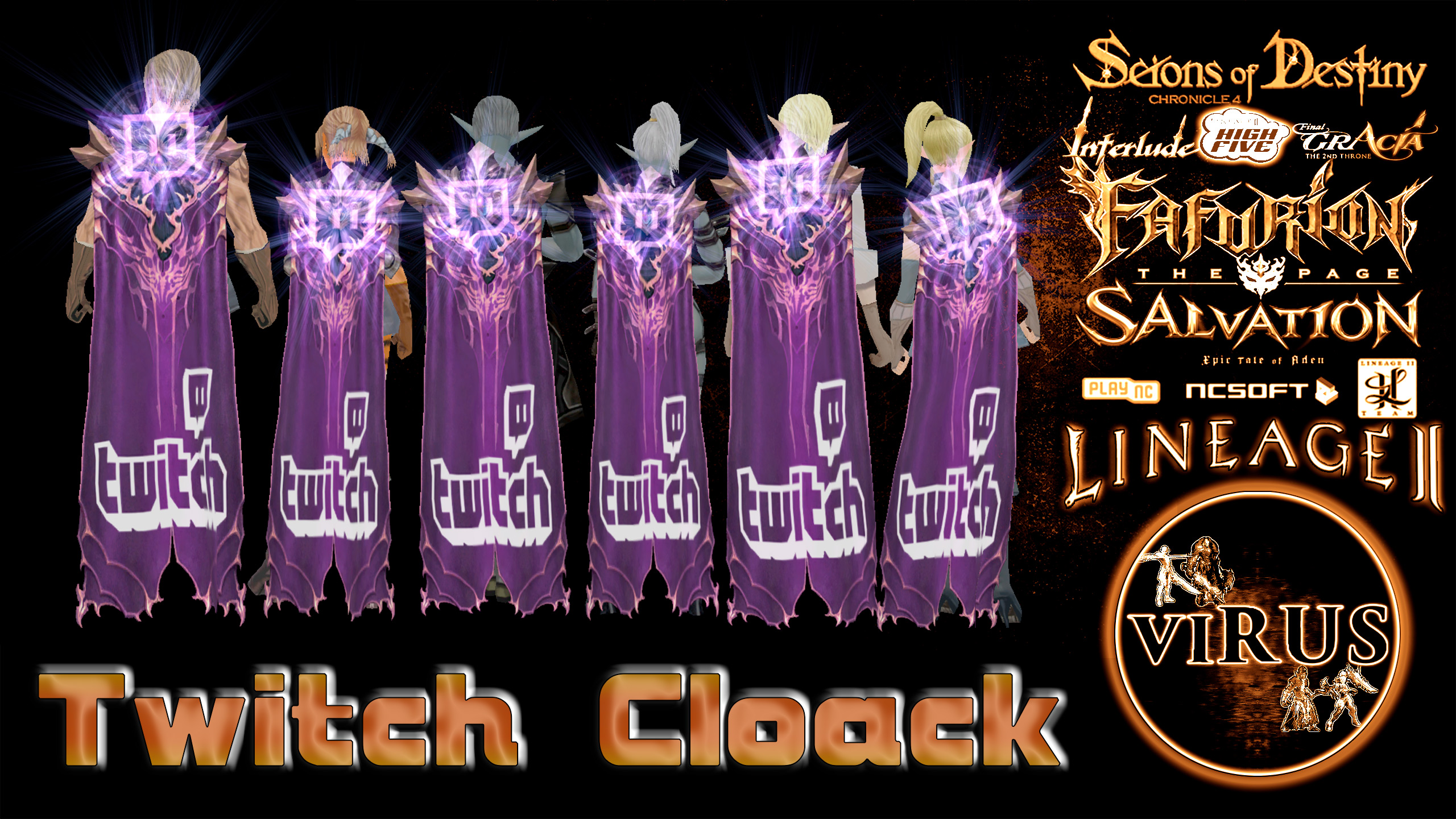 Twitch Cloak For LINEAGE II-ESSENCE. Any Chronicles ◄√i®uS►