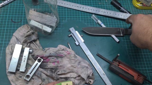 Нож ручной работы. N690. Гибрид с люмиком смотреть онлайн