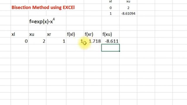 Bisection Method in Excel смотреть онлайн