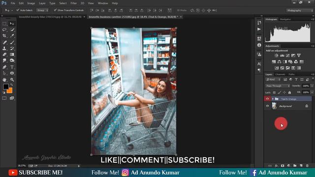 Webflippy - Orange & Teal Color Grade in Photoshop Action || Free Download | Anundo Graphic Studio смотреть онлайн