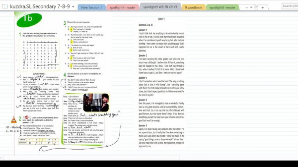 9. Spotlight 9. Module 1. Unit 1b Workbook