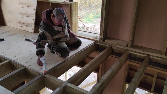 Монтаж фанеры на пол в каркасном доме. смотреть онлайн