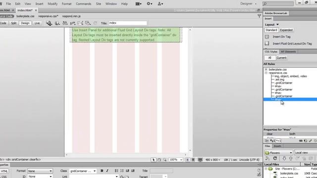 Как создать responsive (резиновый) сайт в Dreamweaver CS6 - Урок 4 смотреть онлайн