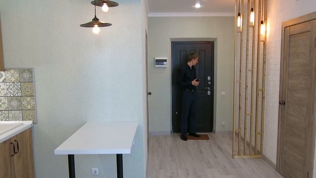 Евродвушка с ремонтом 34 м² в новом доме. ЖК "Славянка" смотреть онлайн