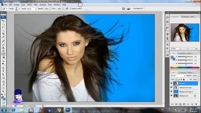 How To Easy Hair Cut Adobe Photoshop Cs3 смотреть онлайн