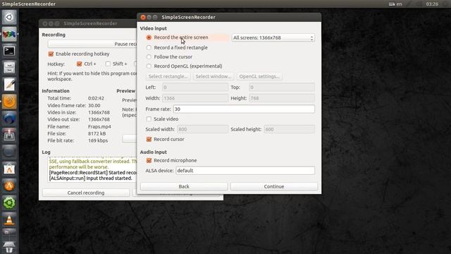 Запись видео с экрана в Ubuntu Linux 18 + смотреть онлайн