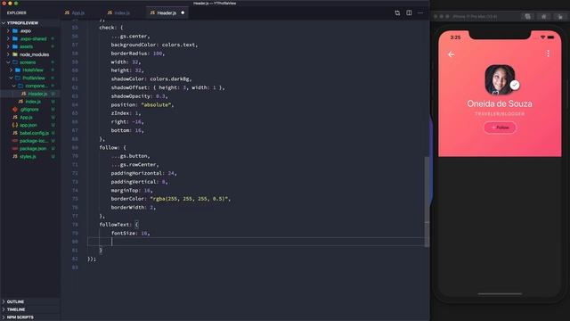 Profile View - Travel App UI with React Native #2 смотреть онлайн