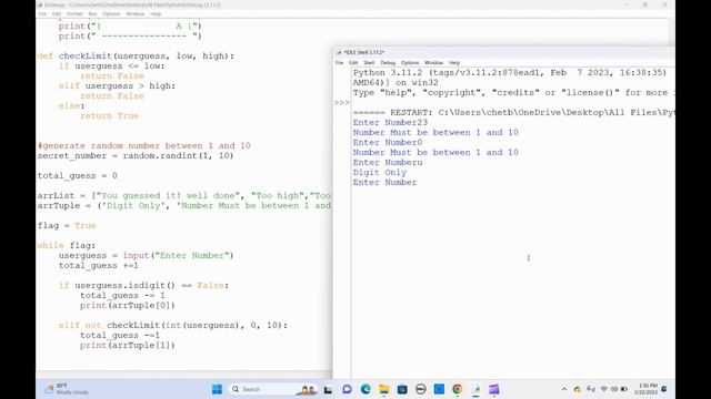 Python full course part guessing random number using List, Tuple and looping with while in easy way смотреть онлайн
