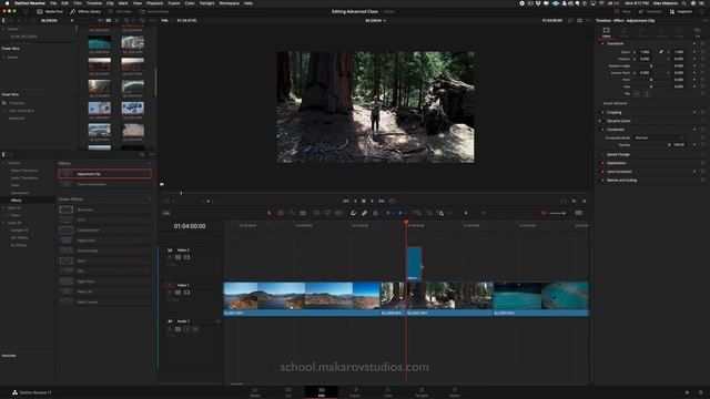 Лучший способ добавить эффекты - применить Adjustment Clip в DaVinci Resolve смотреть онлайн