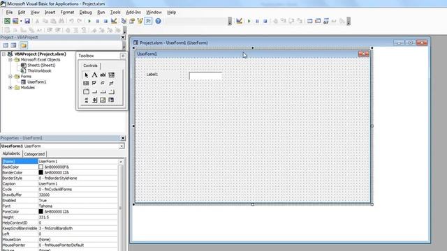 Add text box and lable then Change Object Name and Caption смотреть онлайн