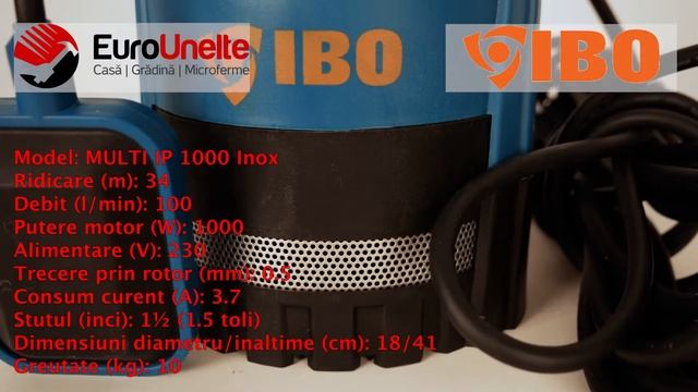 POMPA APA MURDARA IBO Dambat MULTI IP1000 INOX смотреть онлайн