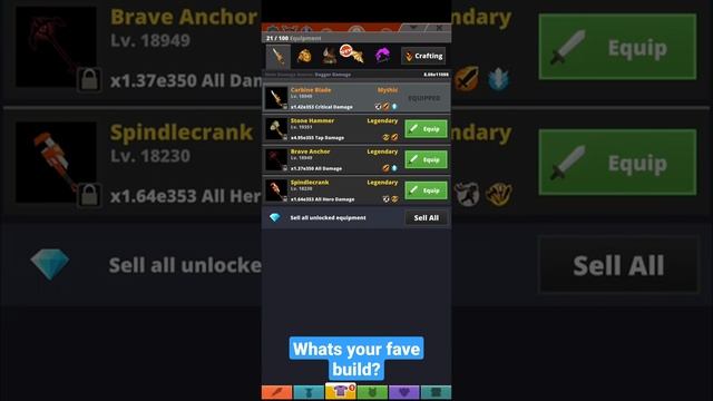 Tap Titans 2 - Dagger Build - 5.13 - Equipment and Artifact share. смотреть онлайн