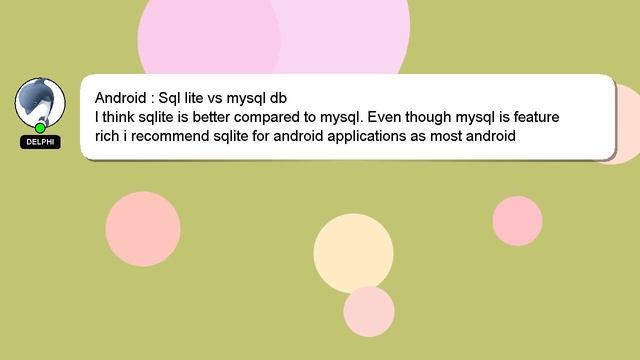 Android : Sql lite vs mysql db смотреть онлайн