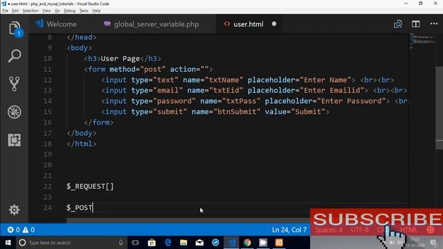 How to get HTML form input data in PHP using $_POST AND $_REQUEST смотреть онлайн