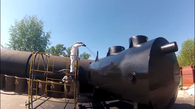 Антикоррозийная защита металла. Нанесение полимочевины. КМАполимер. смотреть онлайн