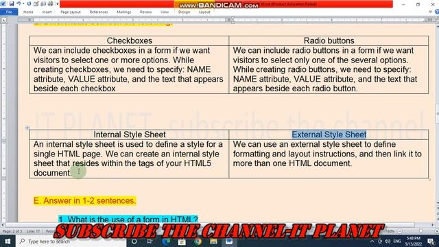 CLASS 8:CH-7 HTML 5 FORMS & CSS - EXERCISE SOLUTION смотреть онлайн
