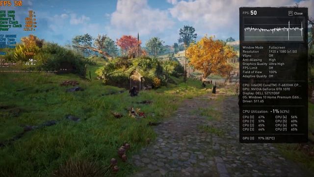 Assassin's Creed Valhalla vs Nvidia GTX 1070, Intel Core i7 6820HK | 1080p | 1400p | Benchmark смотреть онлайн