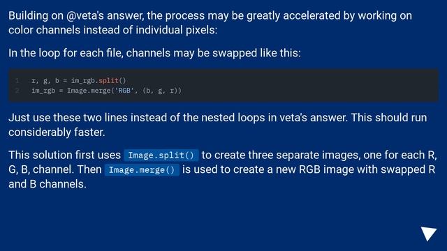 Swap R and B color channel values in a directory of images? Python смотреть онлайн