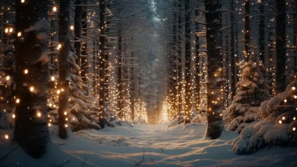 ❄️ Magical Christmas Forest Ambience   Soft Snowfall Sounds, Ambient Music   Sleep, Study, Relax