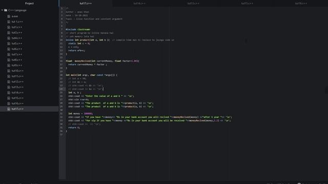 C ++ notes 14 inline function and constant and default argument смотреть онлайн