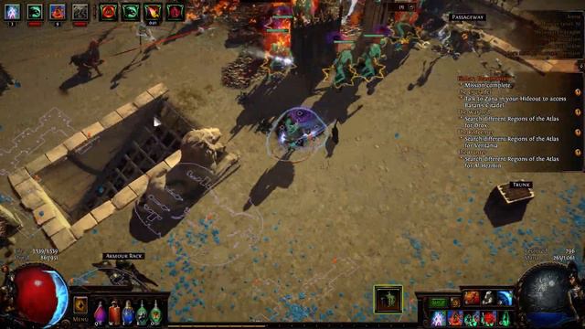 Path of Exile - Grand Arena Map, Necromancer. смотреть онлайн
