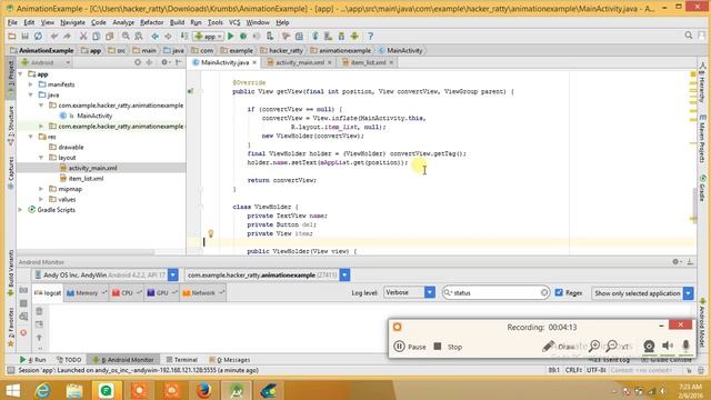 Android Animation Tutorial 4 list view delete item animation смотреть онлайн