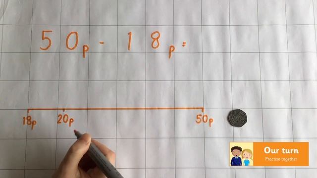 Year 3 Maths: Finding change using a number line смотреть онлайн