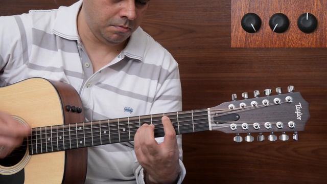 Taylor 150e 12 String Semi-Acoustic Dreadnought Guitar смотреть онлайн