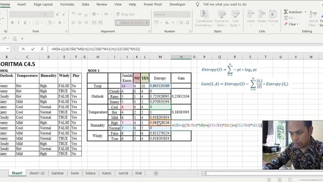 Perhitungan Algoritma C4.5 dengan Excel смотреть онлайн