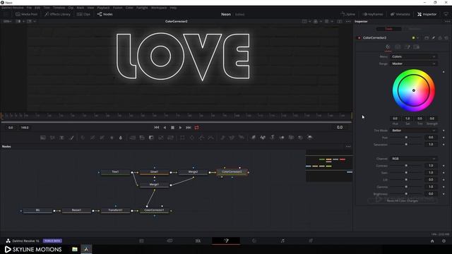 DaVinci Resolve 16 Tutorial | Neon Text Animation | No Plugins смотреть онлайн