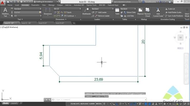 Aula 14 | AutoCAD 2015 | Comando Chamfer (Chanfro) смотреть онлайн