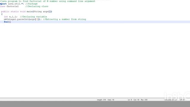 java program to find n factorial using command line argument смотреть онлайн