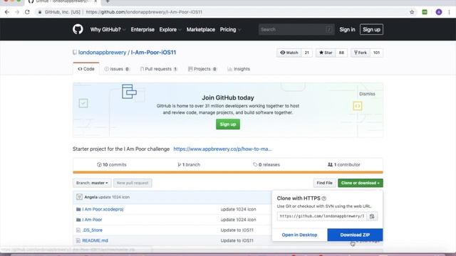 How to download Xcode iOS Project from the Github and Open it смотреть онлайн