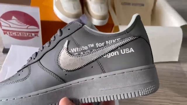 Nike Air Force 1 Low Off-White Wolf Grey Silver Grey White DX1419-500kickbulk sneakers смотреть онлайн