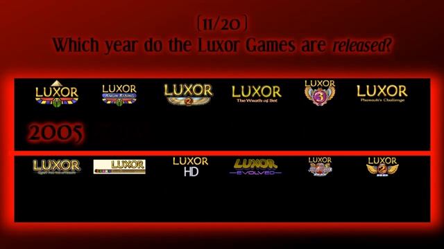 My Luxor Games Logic Comparison