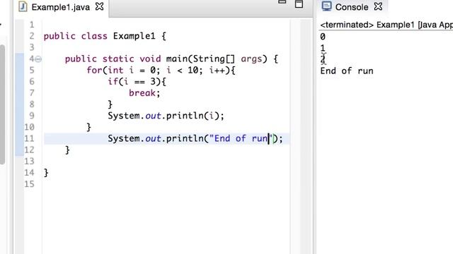 Break and Continue in Java смотреть онлайн