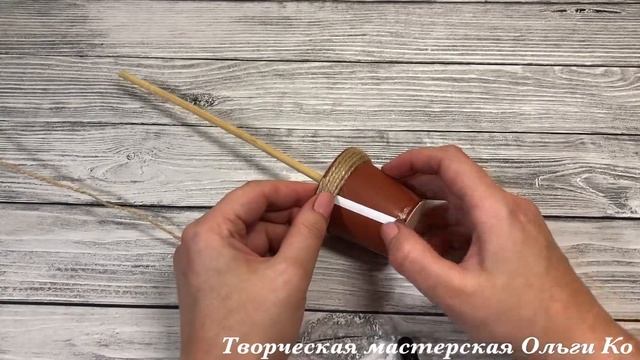 Ёлочка из джутового шпагата и кофейных зёрен смотреть онлайн
