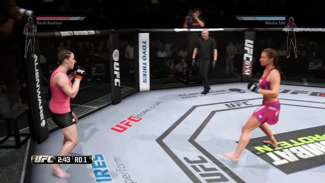 UFC PS4 Cара Кауфман против Миша Тейт черный пояс онлайн Black belt смотреть онлайн