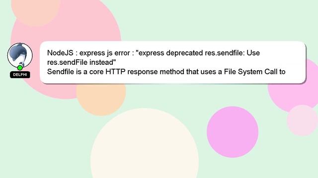NodeJS : express js error : "express deprecated res.sendfile: Use res.sendFile instead" смотреть онлайн