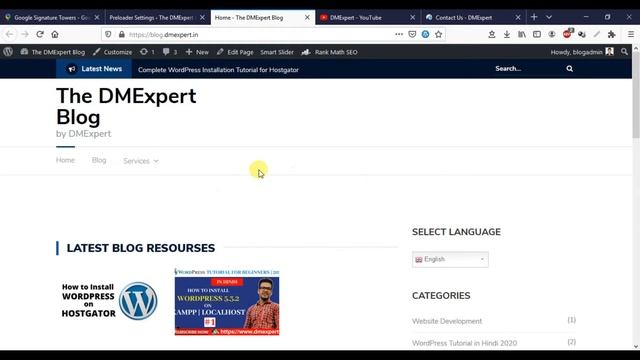 #36 How to Add Pre-loader in WordPress Site | WordPress 5.4 Tutorial | DMExpert смотреть онлайн