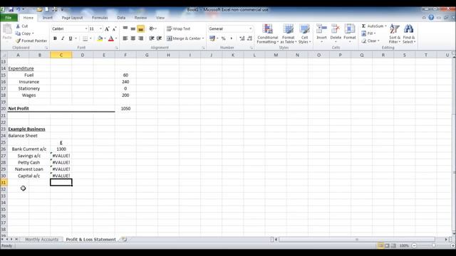 Create a Bookkeeping Spreadsheet using Excel - Part 6 смотреть онлайн