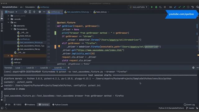 Fetch data from pytest command line arguments like browserName env etc смотреть онлайн