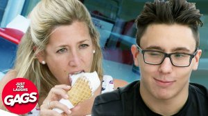 Frat Boy Tries To Win Over Sorority Girl | Just For Laughs Gags - Мальчик из братства пытается завое