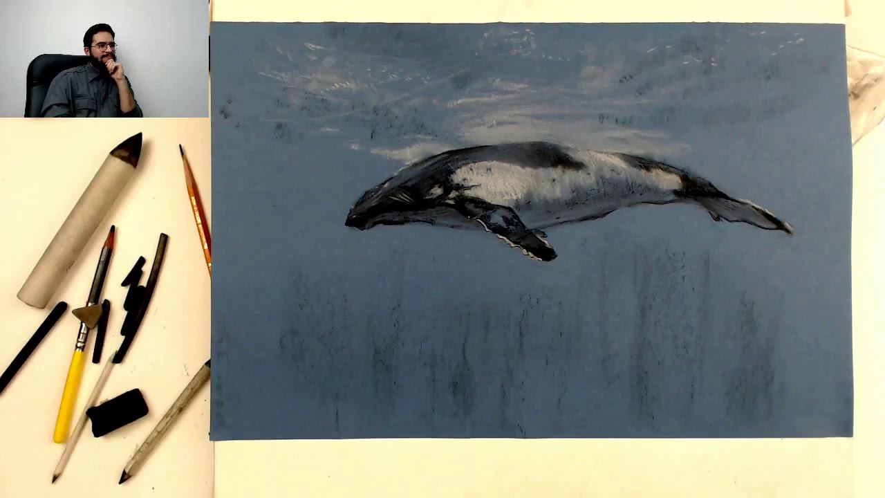 Онлайн-урок "Художник под водой" | Как нарисовать кита смотреть онлайн
