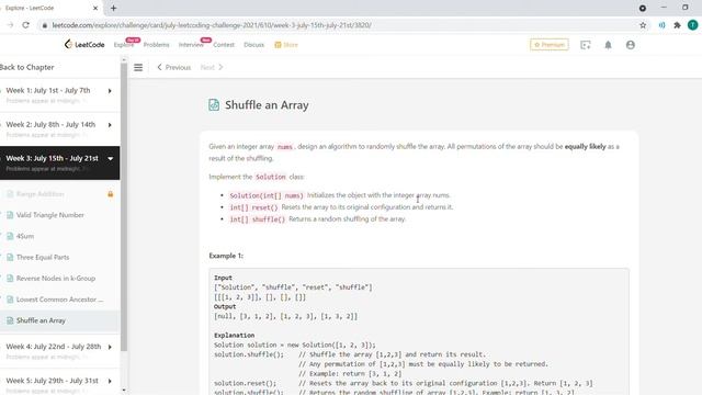 July 20/2021 LeetCode Challenge: Shuffle an Array смотреть онлайн