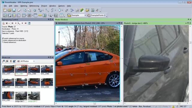PhotoModeler Vehicle Crush Using And Exemplar Tutorial
